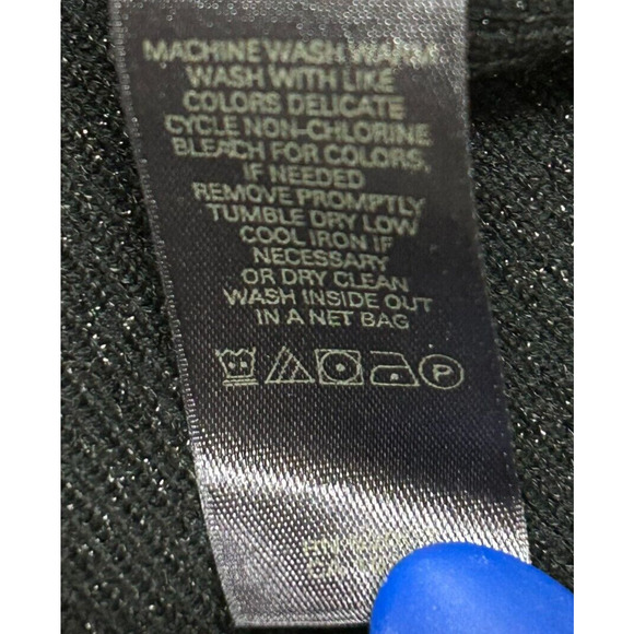 Liz Claiborne Sweater Womens XL Black Metallic Sequins Boat Neck Long Sleeve NWT - Picture 9 of 11